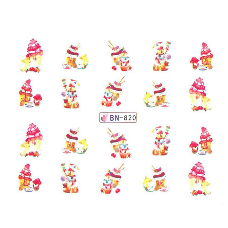 Autocollants à l'eau pour les ongles « Bonbons » BN-820