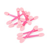 Applicatore a forma di marionetta per l'applicazione del glitter Molly Nails, rosa, 10 pezzi