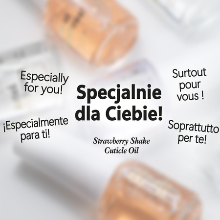 Huile d'olive spéciale pour les cuticules et les ongles, parfum Strawberry Shake, en flacon de 5 ml