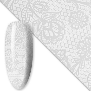 Feuille de transfert pour ongles 80 cm, blanche, n° 3