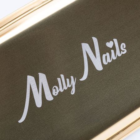 Bandeja metálica para herramientas Molly Nails dorada