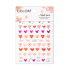 Self-adhesive Valentine's Day heart nail stickers with inscriptions CA-858