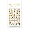 Thin self-adhesive Halloween nail stickers R233 gold