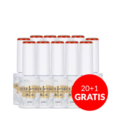 20 + 1 gratuit Vernis hybride LED/UV Gel Polish Molly Nails @Bouquet by Laskovska Red Weed sans HEMA/Di-HEMA 7 g