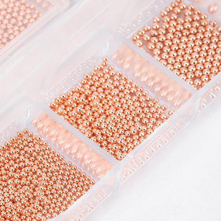 Boîte de décorations Molly Nails en rose doré, 1 000 pièces