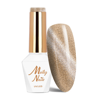Magnetic hybrid nail polish with cat eye effect Cat Eye Womanity Ginger Molly Nails HEMA/Di-HEMA Free 8g No. 444
