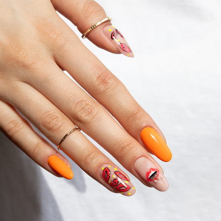 Vernis hybride Molly Nails Neons Yellow Light sans HEMA/Di-HEMA, 8 g, n° 71