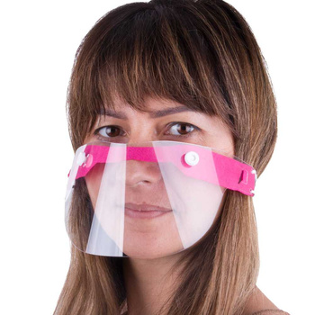 Reusable Universal Pink Mini Face Shield for Mouth and Nose