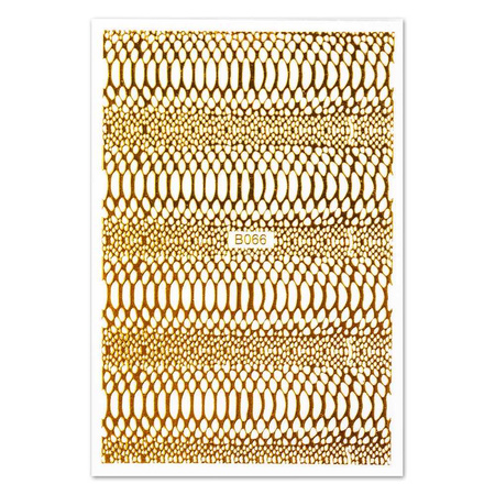 Adesivi per unghie sottili, autoadesivi, iridescenti, effetto pelle di serpente Snake Skin gold