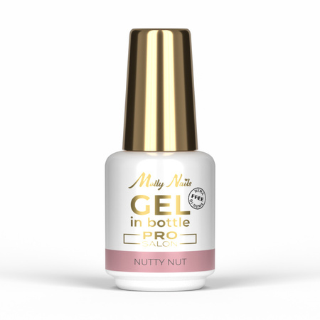 Gel de modelado en botella con pincel Gel in Bottle Molly Nails Pro Salon Nutty Nut sin HEMA ni Di-HEMA, 15 g