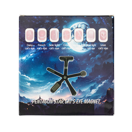 Magnetyzer gwiazdka 6w1 do kociego oka cat eye czarny