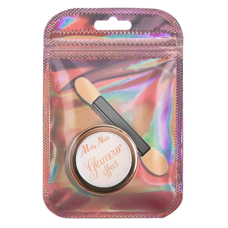 Polvere per unghie Glamour Effect Molly Nails con applicatore n. 1, 1 g
