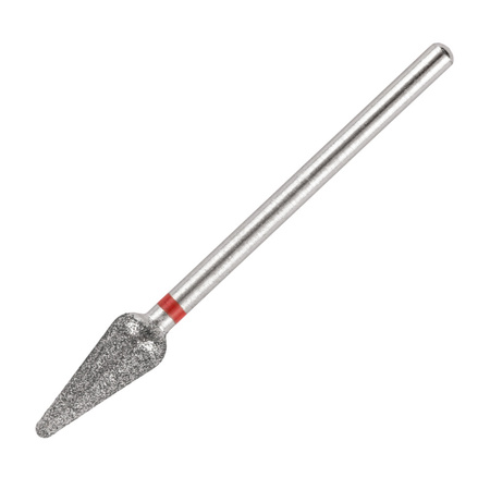 Delicate red pear-shaped diamond drill bit