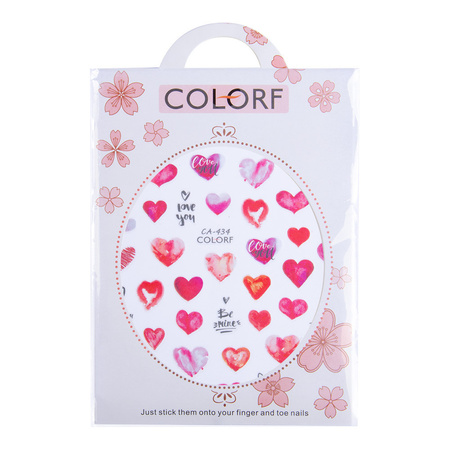 Adhesivos finos para uñas con motivos de San Valentín CA-434