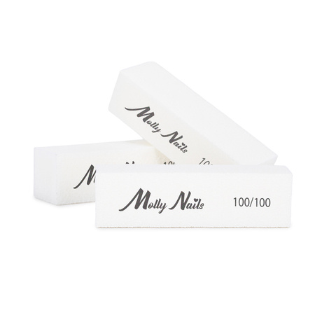 Полірувальний блок Molly Nails 100/100 Premium, білий