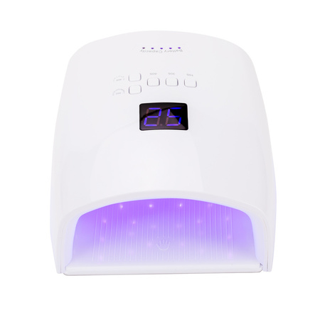 No Name 48W Dual UV/LED Portable Rechargeable Nail Lamp for Hybrid Nail Polish, Gels, and Acrylogels – White S10