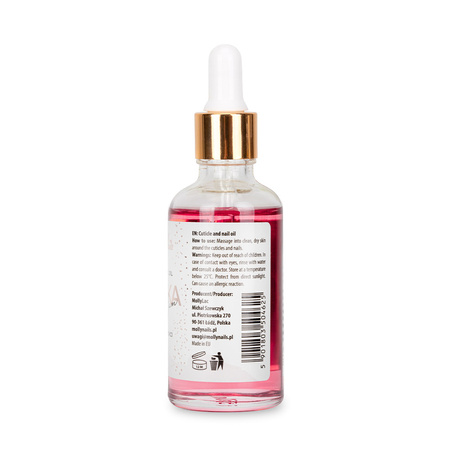 Oliwka do skórek i paznokci z zakraplaczem Bubble Gum MollyNails 50ml