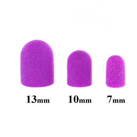 Cappucci per pedicure 7 mm, grana 60, 100 pezzi, ABS Podo Allemed, viola Purple