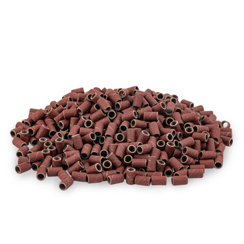 Capuchons pour manucure et pédicure, mandrins, embouts abrasifs, cylindre de 6 mm, grain 240, marron, 1 000 pièces