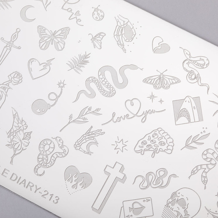 Stempelplatte mit Motiven von Nicole Diary Nr. 213