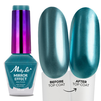 MollyLac Classic Nail Polish, Mirror Effect (Mirror/Metallic), No. 02, 10 ml