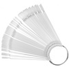 Fan-shaped tester template on a wheel for hybrid gels, varnishes, and transparent powders, 50 pcs.