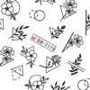 Water decals for nails, flowers BN-2115