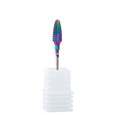 Fresa profesional de cobalto-tungsteno con acabado iridiscente, modelo Flame M 3/32" n.º 4