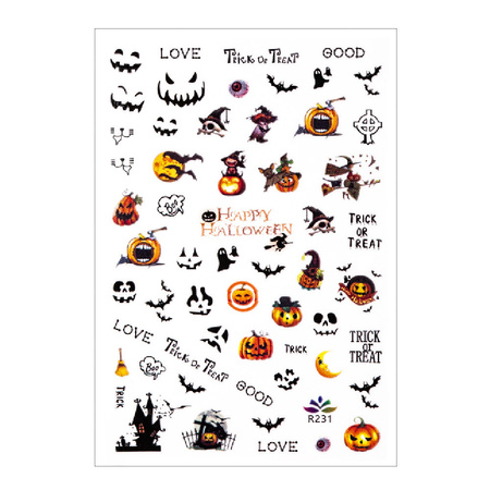 Thin self-adhesive Halloween nail stickers R231