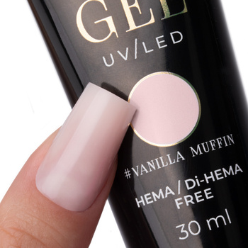 Gel acrílico Polygel para la extensión de uñas AcrylGel Molly Nails sin HEMA/Di-HEMA, aroma a magdalena de vainilla, 30 ml