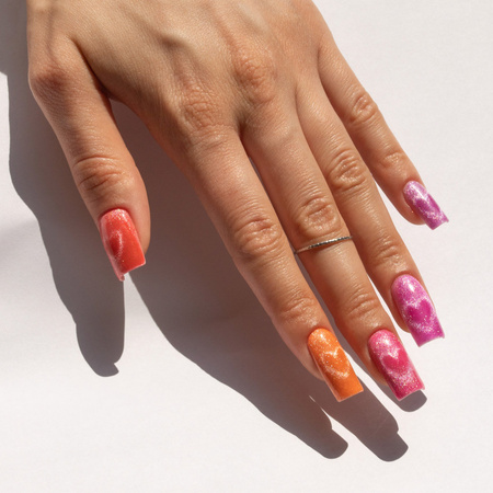 5+1 gratis Smalto ibrido Molly Nails Neon Flashy Cat Eye HEMA Free 8 g n. 172
