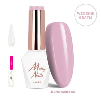 Vernis hybride LED/UV Gel Polish La Vie en Rouge n° 327 Morning Kiss MollyNails sans HEMA/Di-HEMA 8 g + nuancier « Pinks » OFFERT