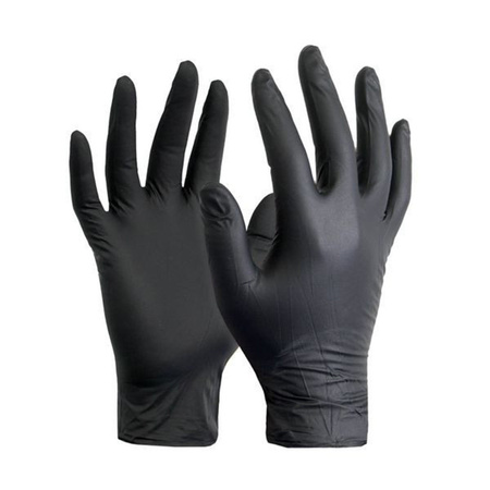 Easycare nitrile Black disposable diagnostic and protective gloves, size L, black, 100 pcs