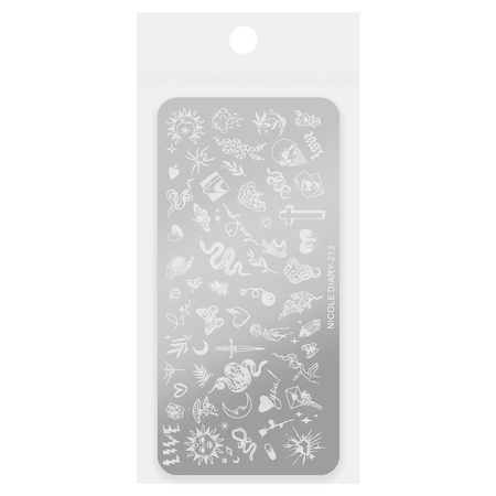 Stempelplatte mit Motiven von Nicole Diary Nr. 213