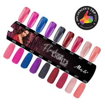 Campionario MollyLac Duo Flashing Lights lucido e opaco, 9 colori