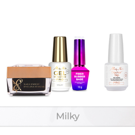 PRO MATCH SYSTEM 3+1 Milky : 2 gels : SelfLeveling® en flacon + Base + Doctor Top 15 g GRATUIT