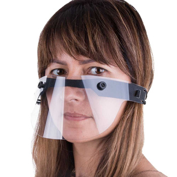 Mini-visière de protection réutilisable pour la bouche et le nez, universelle, noire