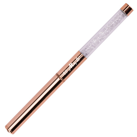 Pinceau ovale pour gel doré avec strass MollyLac n° 4