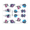Wassertransfer-Nagelaufkleber mit Blumenmotiv STZ-889