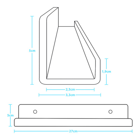 Hängende Regale für Hybridlacke – 3er-Set