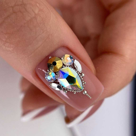 Opalierende AB-Zirkonia-Kristalle zur Verzierung von 3D-Schmuck, 20 Stück, Nr. 1
