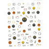 Autocollants pour ongles fins et autocollants Emoji n° 1024