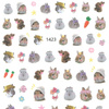 Adhesivos finos para uñas con motivos de Pascua, n.º 1423