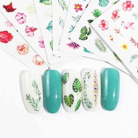 STZ-824 Leaf Water Nail Stickers