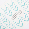 Wassertransfer-Aufkleber für die Nägel mit Farbverlauf / French / Ombre / Französische Smile-Linie, 34 Stück, blau, STZ53