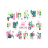 Водні наклейки для нігтів із зображенням рослин BN-1763