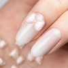 Adornos para uñas: lazos 3D en rosa y dorado, 20 unidades