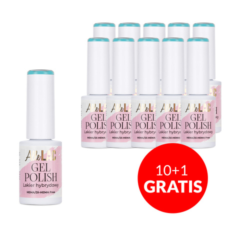 10+1gratis Lakier hybrydowy LED/UV Gel Polish Blues BL11 Lagoon AlleLac HEMA/Di-HEMA Free 6g