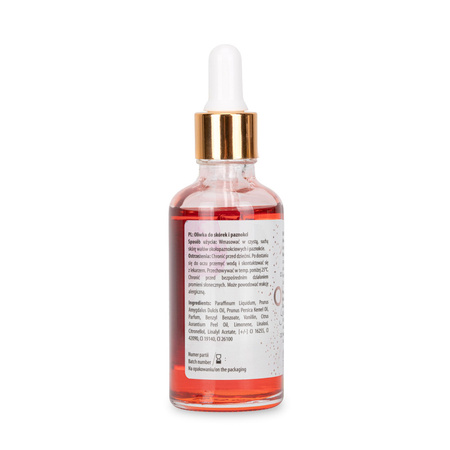 Oliwka do skórek i paznokci z zakraplaczem Strawberry MollyNails 50ml
