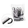 Cepillo para manicura y polvo, pequeño, negro, 10 unidades